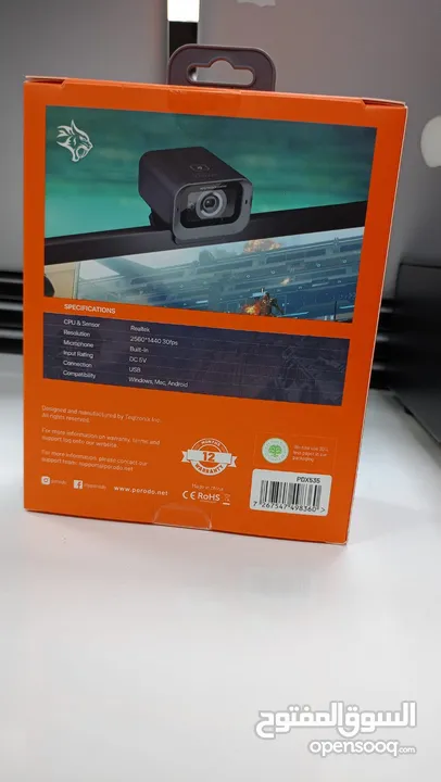 Porodo Gaming 2K 30fps Auto Focus Webcam PDX535