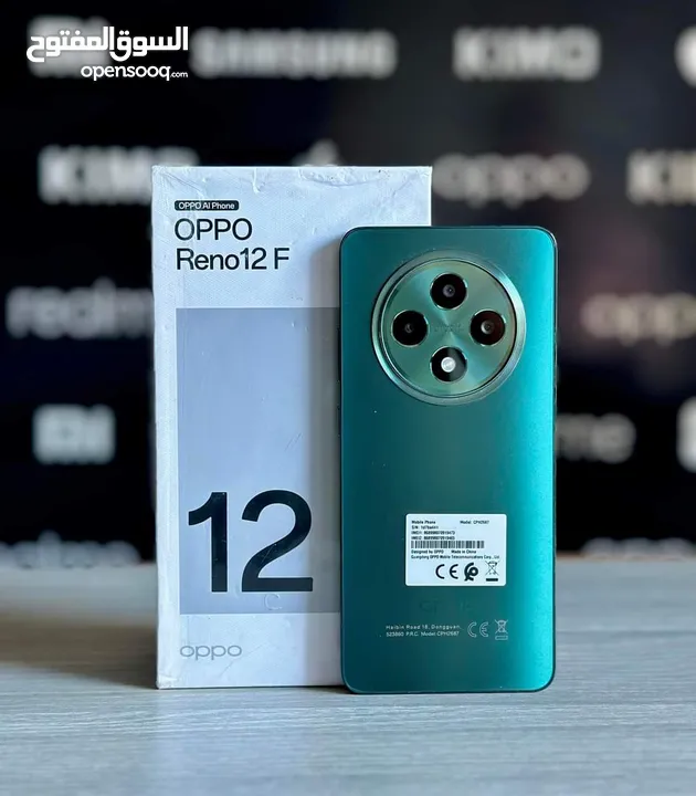 جديد بالكرتونة oppo Reno 12F رام 16 جيجا 256 مكفول سنة متوفر توصيل