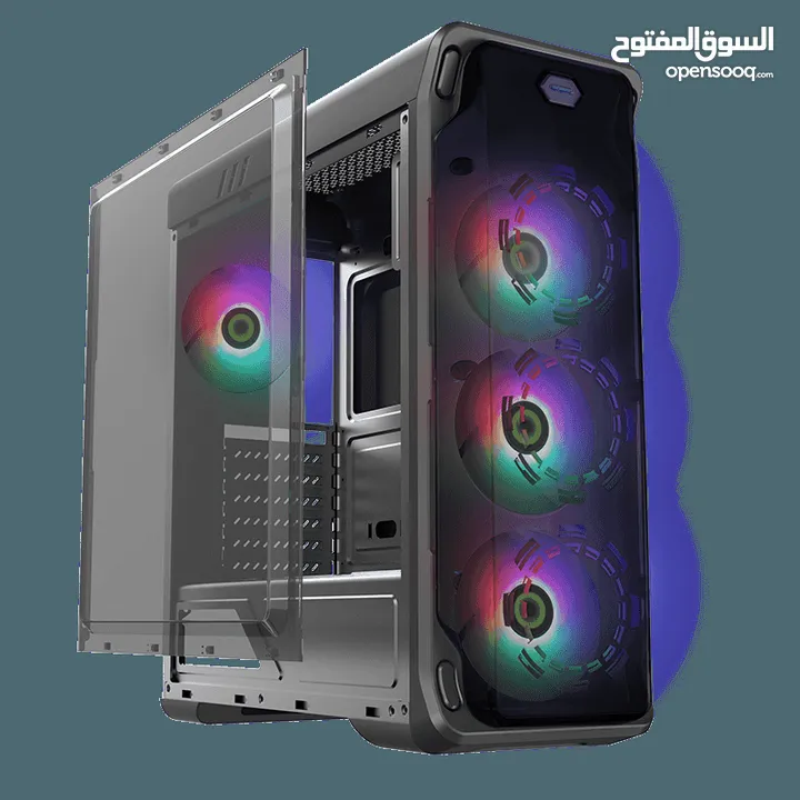 كيس جيمنغ  من جيماكس مضيئ رجب تصميم رهيب GAMEMAX Starlight BK Case Gaming