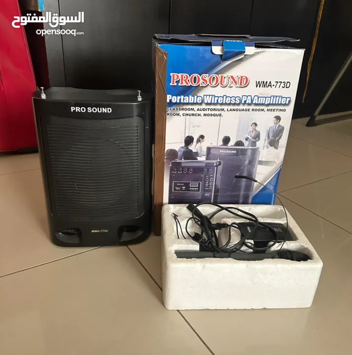 Speaker with wireless microphones