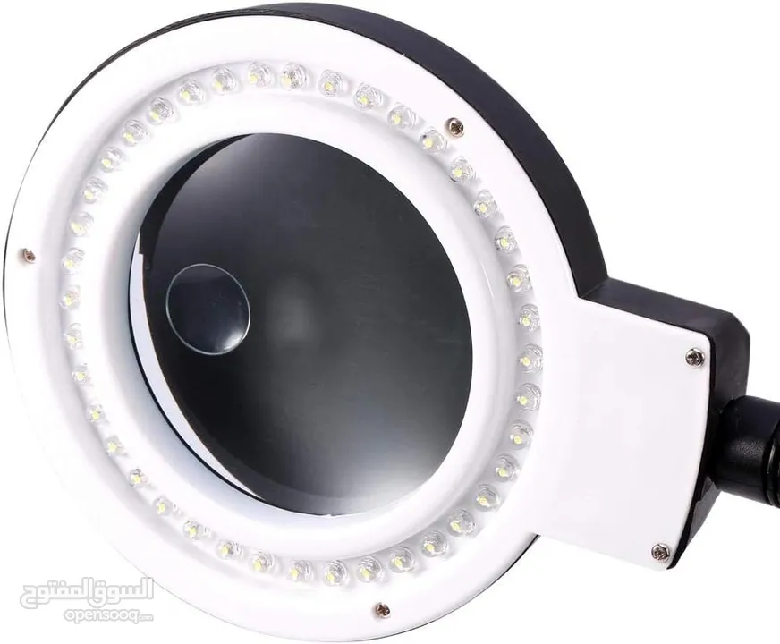تيبل لامب اضاءة مع عدسة مكبرة 5X 10X Magnifying Glass Table lamp, 40 LED Stand Magnifier & Desk Lamp