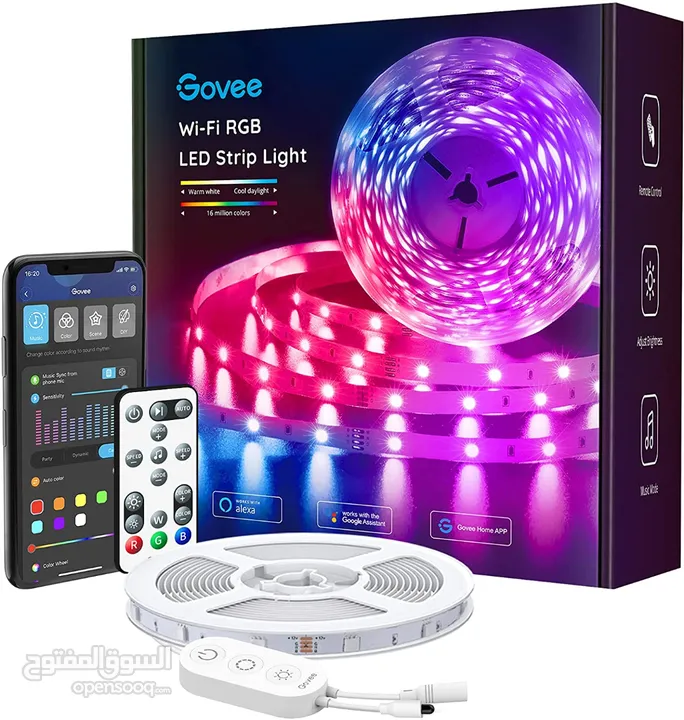 Govee Smart LED Strip Lights اضاءة RGB