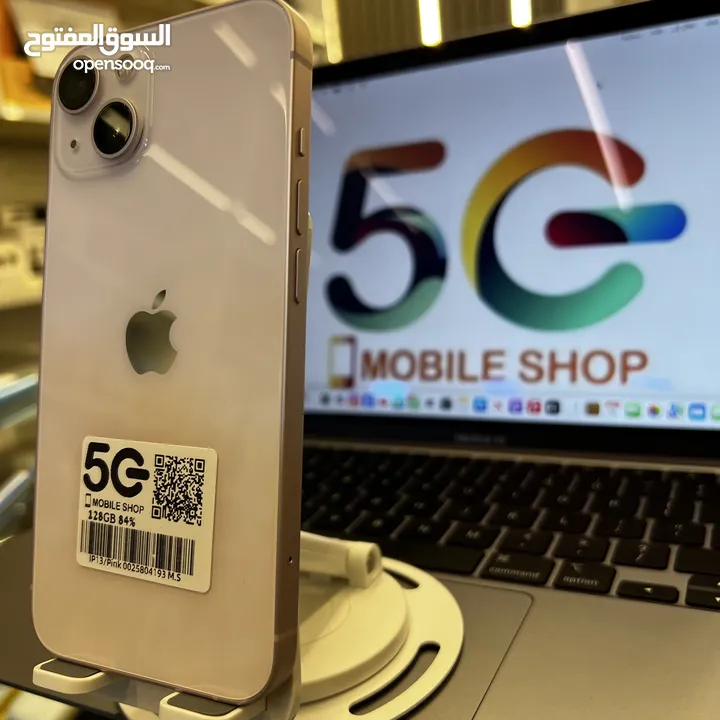 ‏iPhone 13 128GB battery 84% used  ايفون 13 ذاكرة تخزين 128 جيجا بطارية 84٪