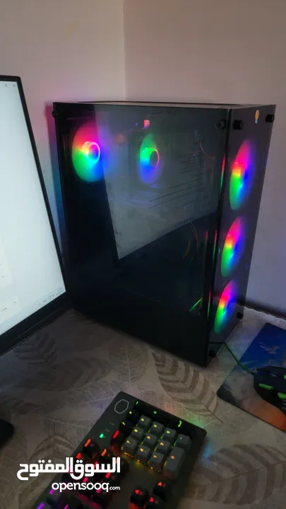 PC GAMING CASE BLACK  GTX1650  i5  الجهاز فقط...12400    تبريد قوي جداا 4 مراوح RGB