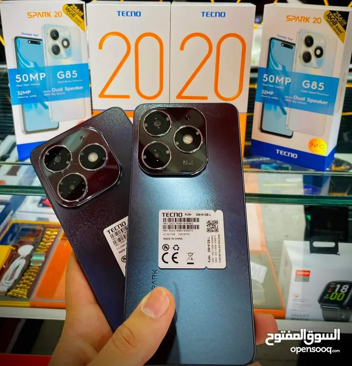 جهاز جديد بالكرتونة Spark 20 رام 16 جيجا 256 مكفول سنة متوفر توصيل