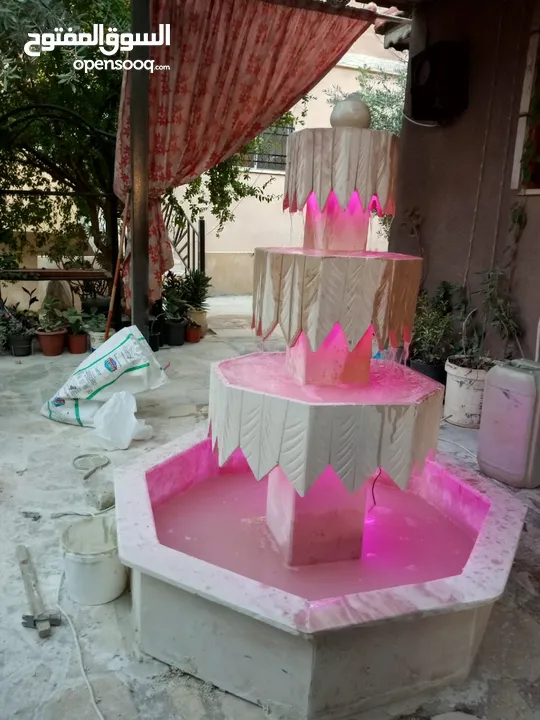 عرض على نوافير وشلالات وبابكيو حواض زريعه جميع انواع الحجر البناء والديكورات