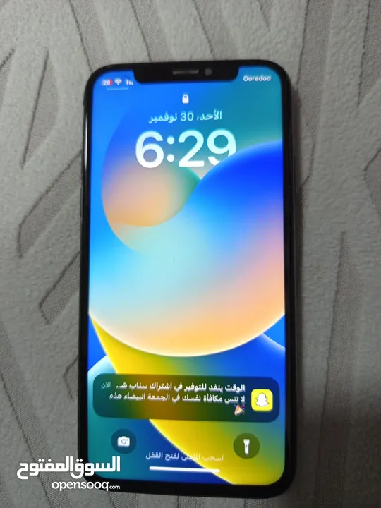 IPONE X بالون الاسود الامع موديل نادر نسخه امريكي اصلي ما بعلق جميل بتصوير  حجم الهاتف خفيف