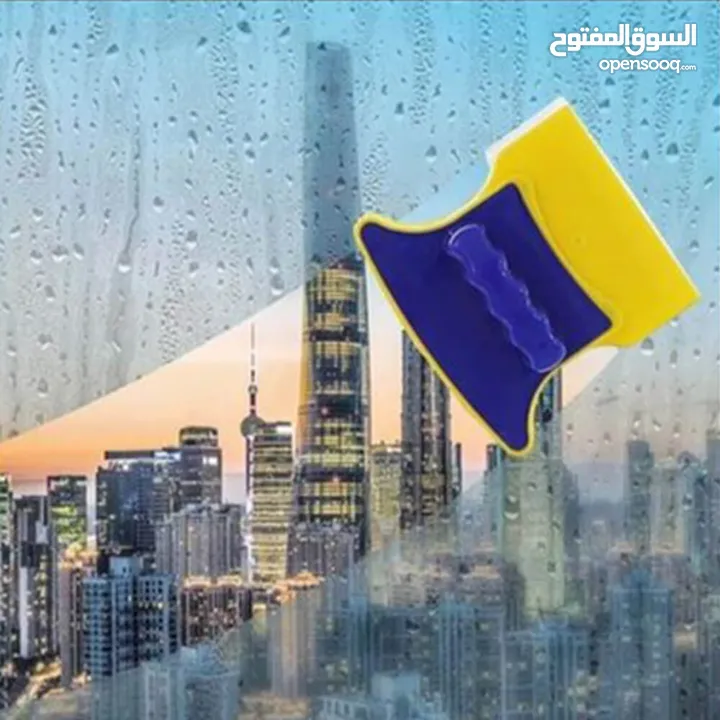 ممسحه الزجاج المغناطيسيه للشبابيك النوافذ تنظيف الزجاج شكل مثلث او مربع
