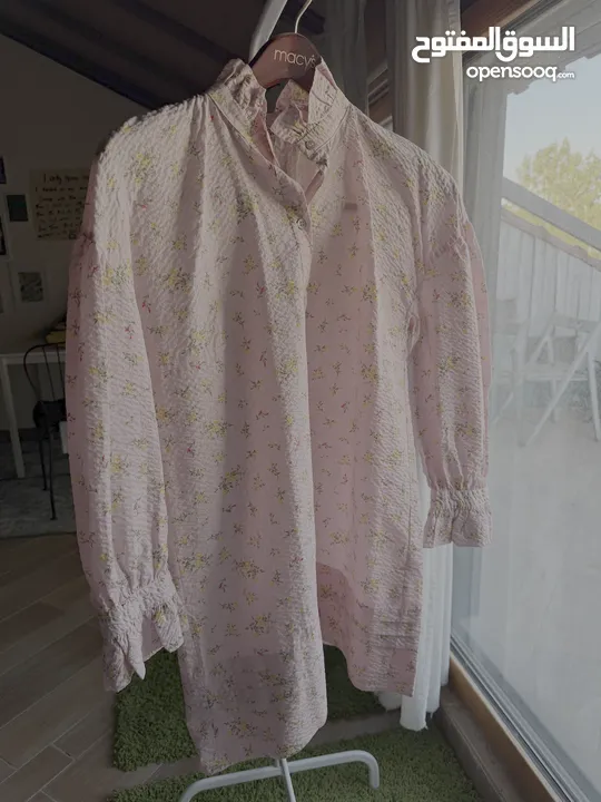 Pink floral Shirt Dress