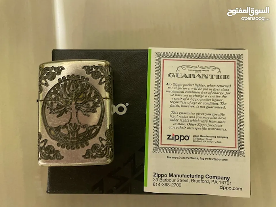 Zippo Lighter - Armor Tree of Life Antique Silver