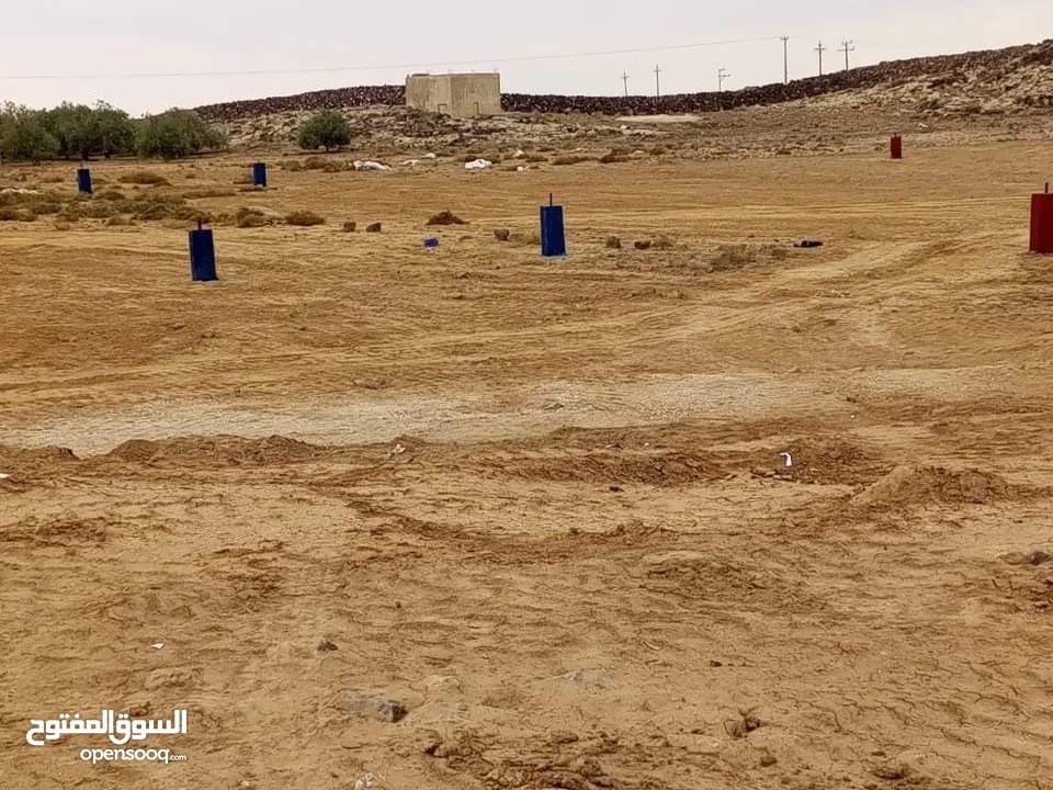 فرصه ذهبية على قطع أراضي استثمارية؛في محافظة المفرق في قرية الحميدية. بمساحات 750 م و 1000 م دونم