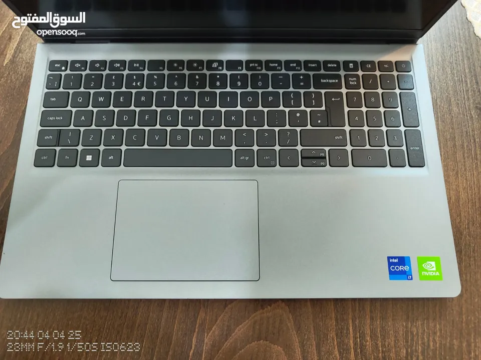 لابتوب ديل معالج جيل 12 i7 رام 16 سرعة 3200 ذاكرة 512 سريعة جدا كرتين شاشة Nvidia + Intel iris xe