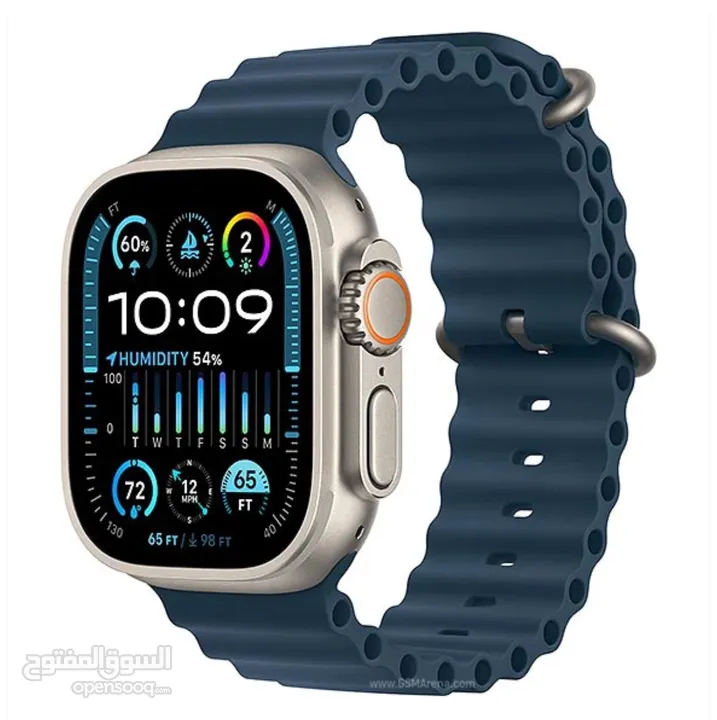 APPLE WATCH ULTRA 2 49mm ابل واتش ألترا 2 حجم 49  مسكره فلكرتونه كفاله ابل سنه 12 شهر