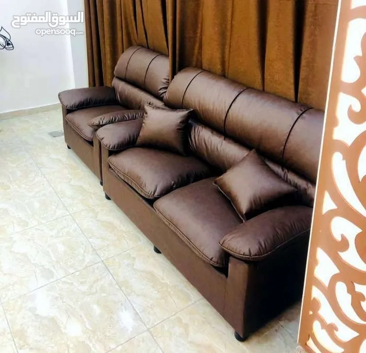 طقم الكنب المكتبي كنب طبي 4 مقاعد بسعر مميز  متوفر الان باللون الاسود والبني الغامق