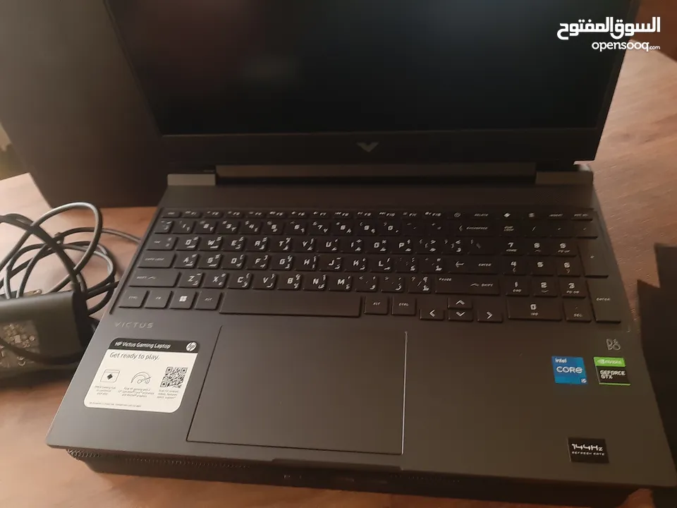 لابتوب HP Victus 15 Gaming اتش بي فيكتوس جيمنج نظيف جدا للبيع مناسب لبرامج الهندسة والتصميم والألعاب