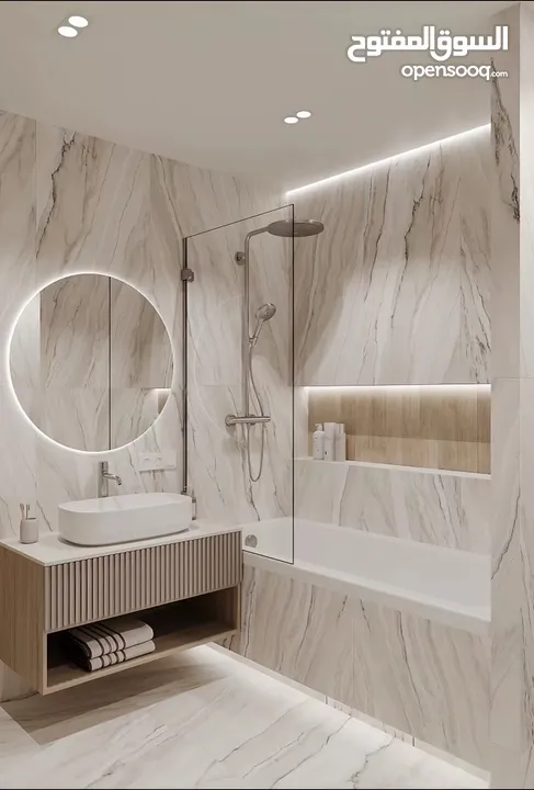 شقة مساحة 300 يمكن قسمها لشقتين 150