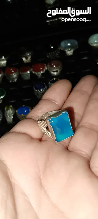 خواتم فضة مرصعة بأحجار كريمه اصليه