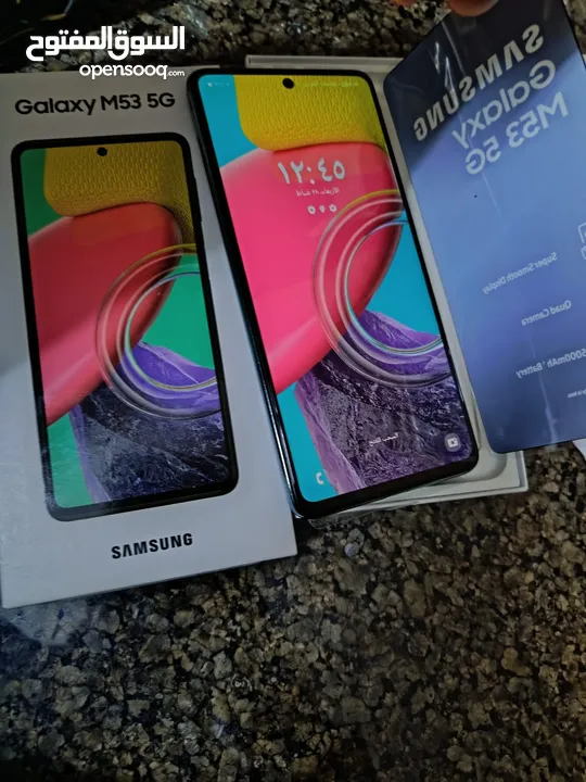 مش مصلح Samsung M53 5G  رام 16جيجا 256 أغراضة والكرتونه الأصلية متوفر توصيل