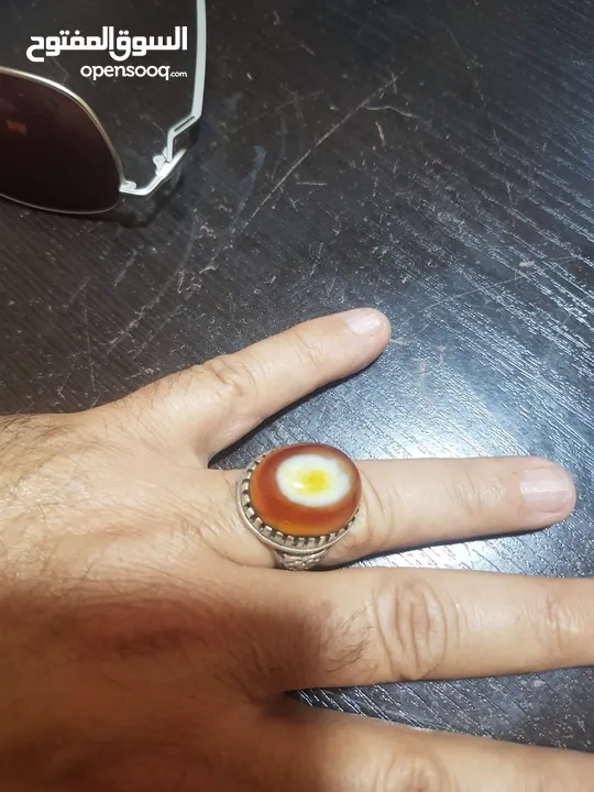 خاتم يمني عقيق حر