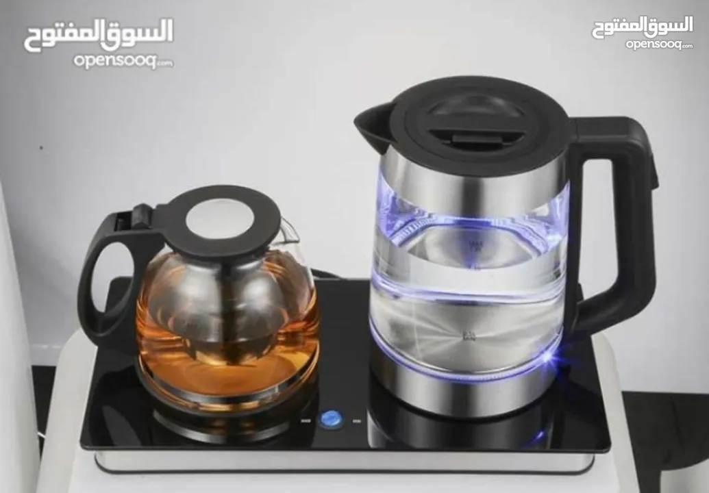 غلاية كهربائيه 1500w مكونة من زعاء زجاجي 2 لتر مع إضاءة داخليه تحتوي على نظام حماية