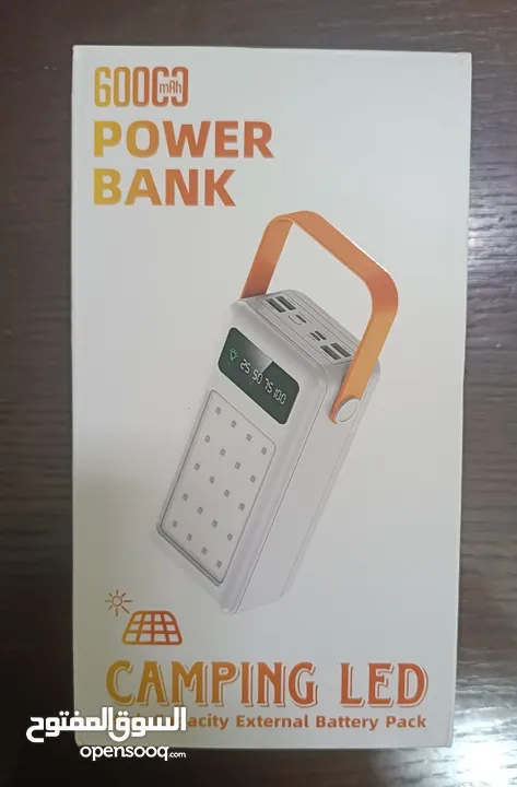 بور بانك عملاق 60 الف ملي امبير يشحن بالطاقة الشمسية Power Bank 60000