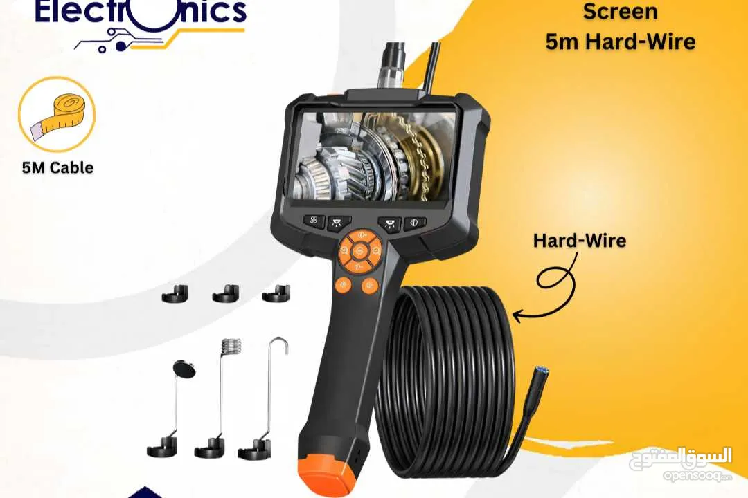 كاميرا على سلك بطول 5 متر مع شاشة Endoscope 5M with Screen Hard Wire