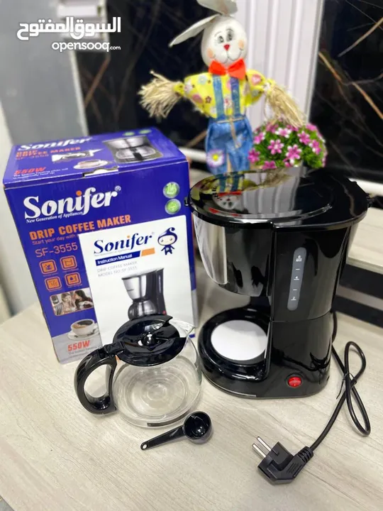 صباحك أجمل بفنجانك الجاهز! ماكينة Sonifer Drip Coffee Maker سهولة – سرعة – طعم لا يقاوم!