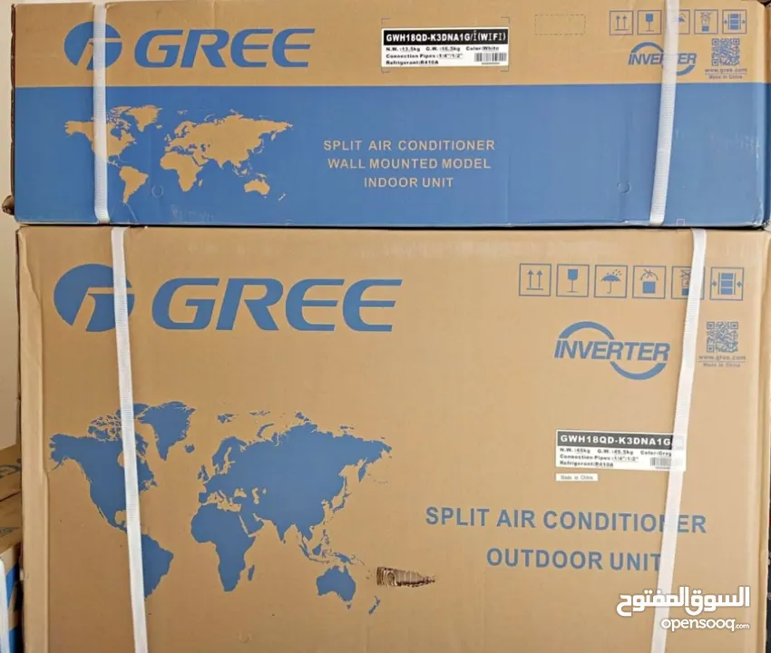 GREE INVERTER 12000 BTU /R410 مع تركيب