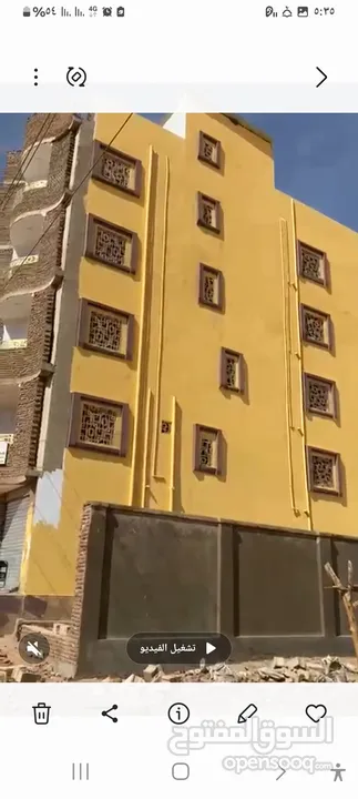 عمارة في سوق ليبيا قندهار مصممة ل7طوابق مشطبة 5 طوابق  بها بدروم كل طابق  بها 4 شقق تصميم اسانسير وس