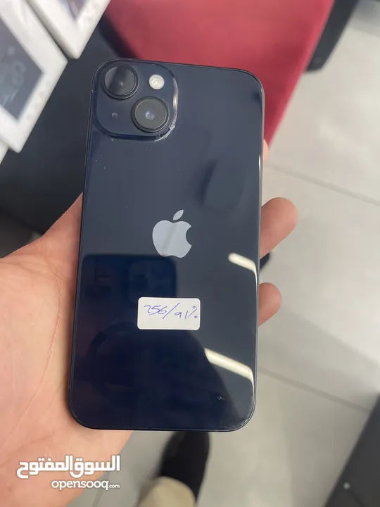 Iphone 14 256gb used 91% / ايفون 14 مستخدم  لون اسود بحالة الجديد 91٪؜
