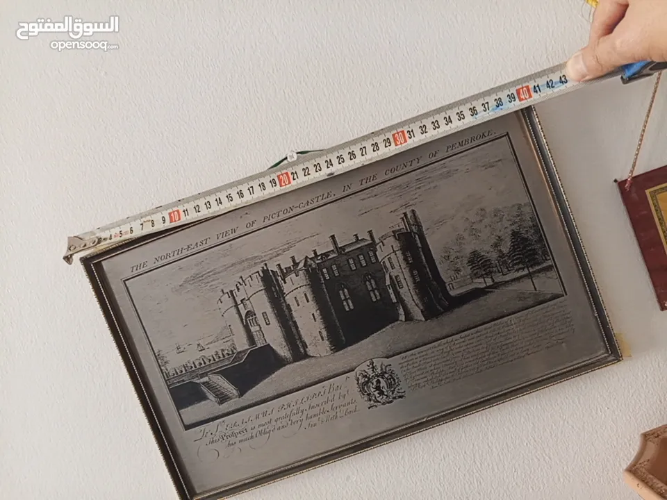 لوحة فنية نحاس أبيض لقلعة بيكتون الشهيرة