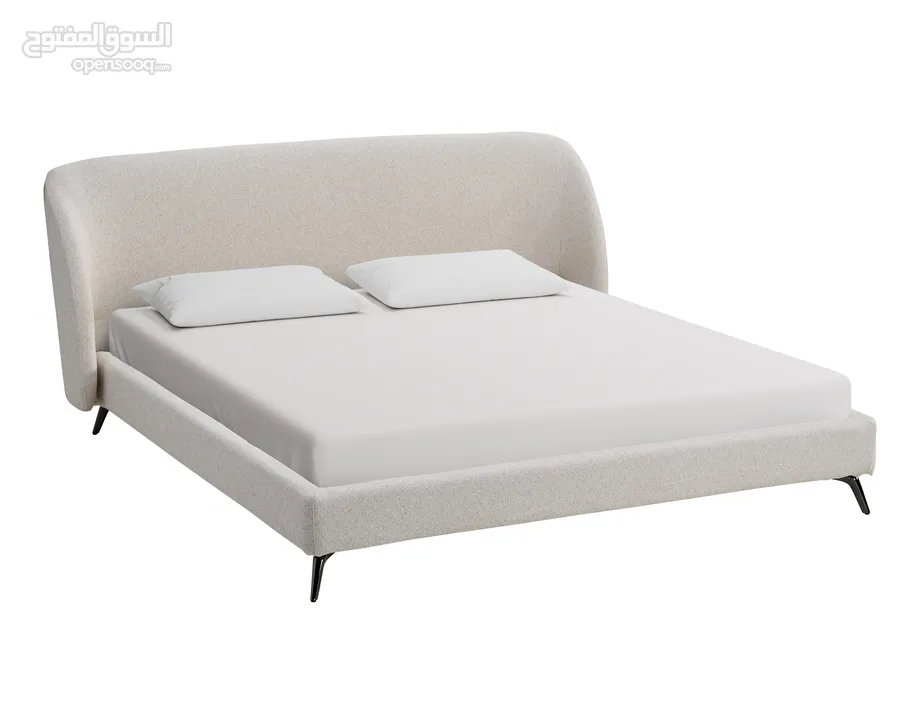 WAVE BED  Steel,Plywood, Polyester  Beige.