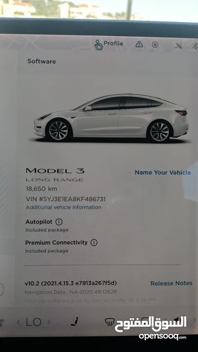 Tesla Model 3, 2019, Long Range battery,  14,800JD !