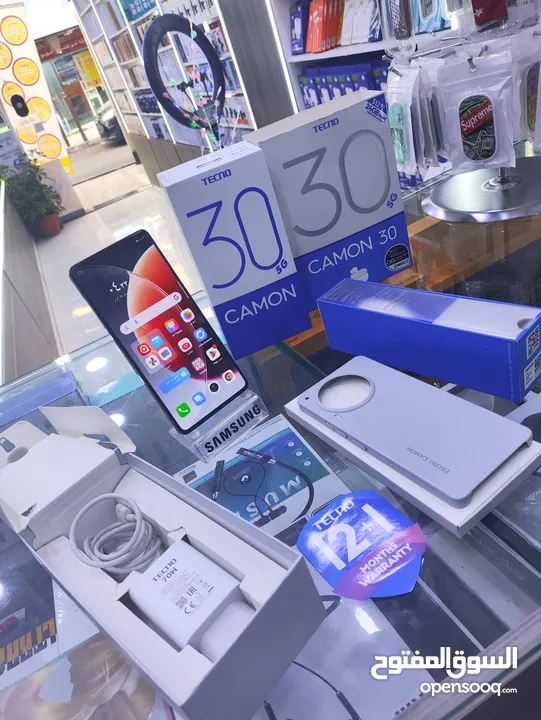 حبه عن الجديده CAMON 30 5G جيجا 512 رام 24 معه كامل اغراضو وسماعه الاصلية متوفر توصيل