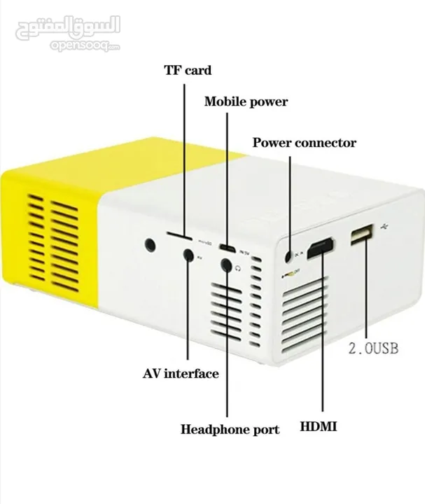 جهاز عرض سينمائي داتا شو  YG300  المميزات:    - جهاز عرض صغير  - قوية الانارة   - نوع الضوء الساقط