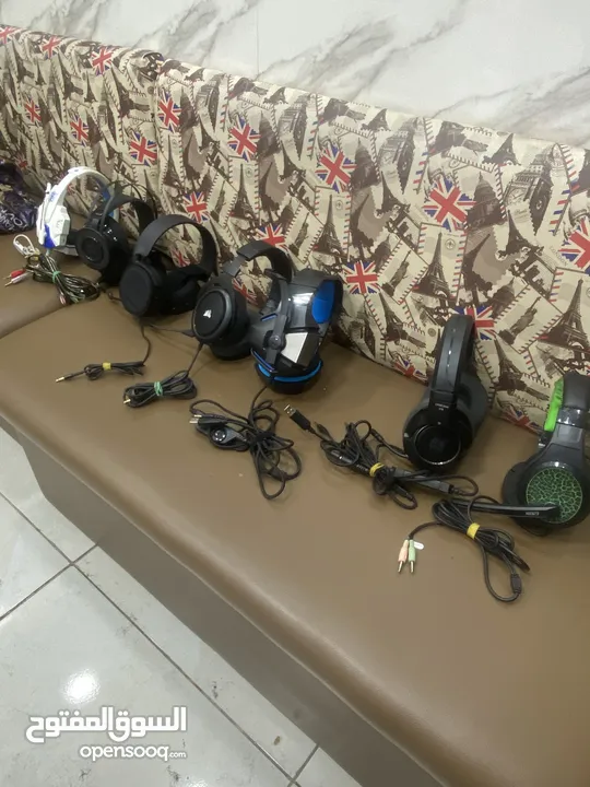 سماعات جيمينج +  ساعة Apple Watch + آيباد سامسونج سماعات جيمينج بجودة ممتازة وصوت واضح