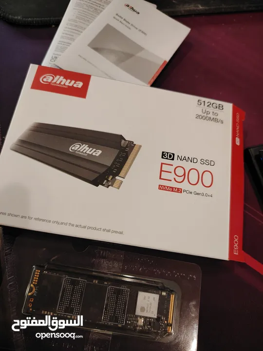 SSD Nvme M.2900 512Gb ذاكرة تخزين بسعه   ذاكره تخزين داخليه 512gb للكمبيوتر جديده بالكرتونه