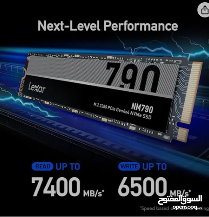 Lexar NM790 SSD 4TB Gen4 NVMe M.2 Internal Solid State Drive, Up to 7400MB/s, Compatible with PS5