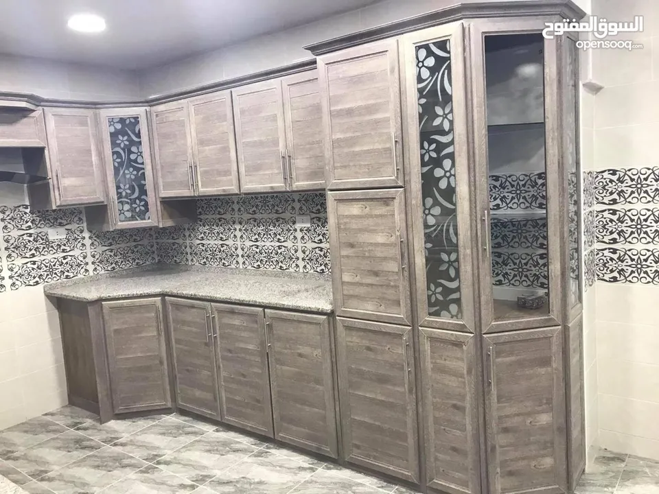 مطبخ  الالمنيوم سادة  5 متر فقط