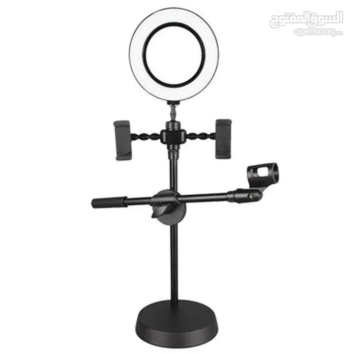 MOBILE PHONE STAND LIVE VOICE PROFESSIONAL حامل هاتف محمول مع رينج لايت