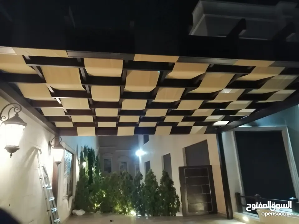 شوادر ومظلات خارجية واشرعة وبيرجولا وجميع مستلزمات التظليل الخارجي تنجيد مراجيح واطقم راتان