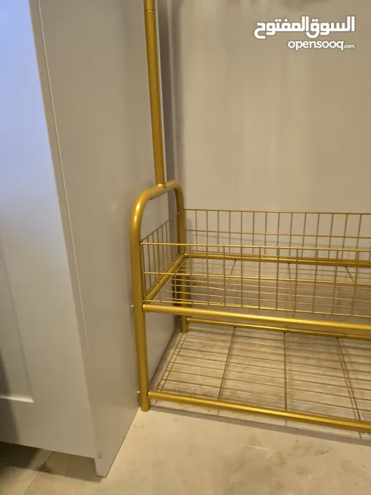 Metal Golden Rack with Hangers