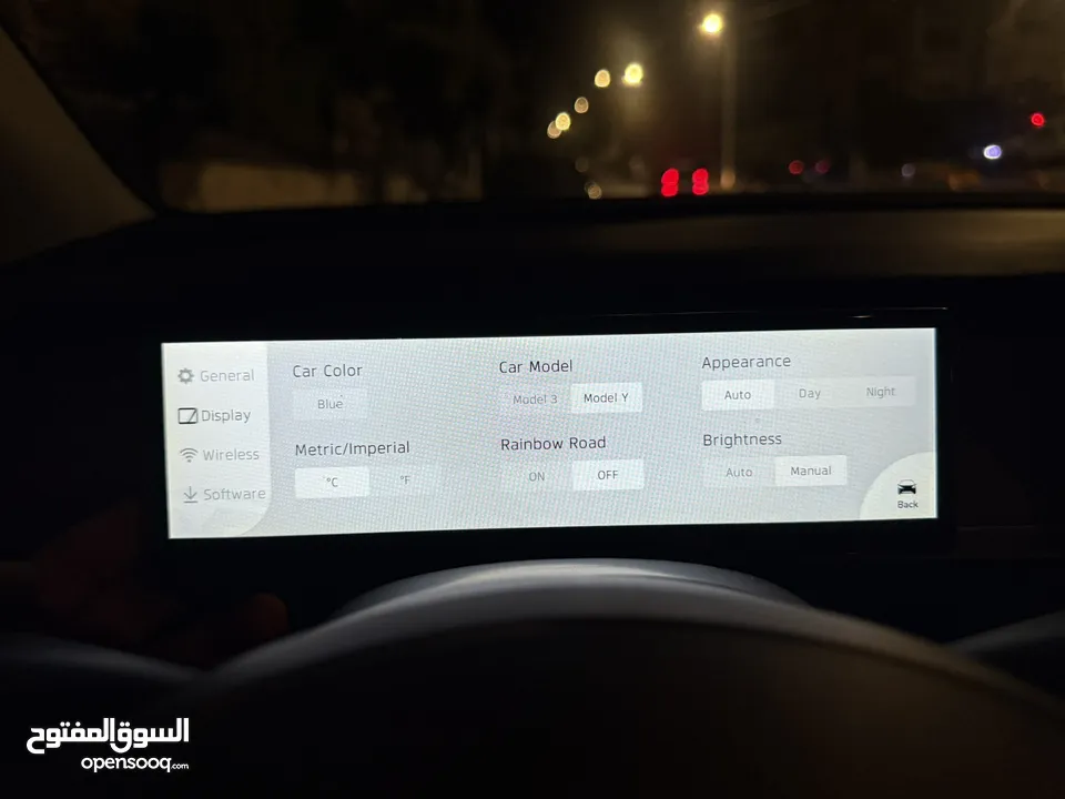 شاشة عدادات تسلا موديل3/y تدعم كارب بلي واندرويد اوتو