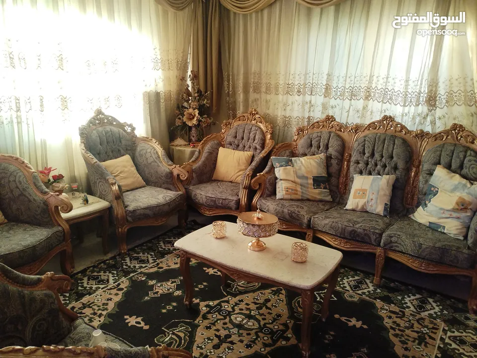 كنب حفر خشب زان صناعة مصرية لغرف الضيوف