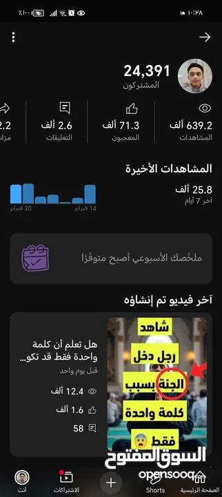 قناة يوتيوب تفاعلها مميز للبيع بسعر لقطة