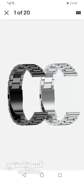 STEEL METAL AND RUBBER BAND SIZE 20MM AND 22MM FOR SMART WATCH