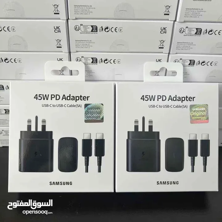 يتوفر لدينا شاحن سامسونج 45 وات الوكالة