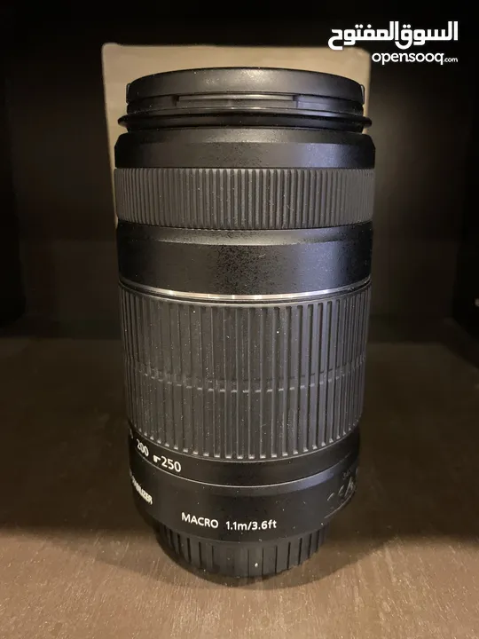 Canon EF-S 55–250mm lens f4-5.6 II zoom lens with stabilizer عدسة كانون