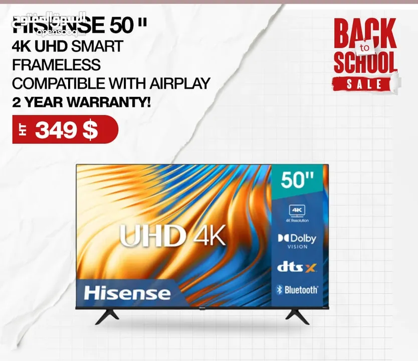 Tv hisense 50 55 58 65 smart 4k