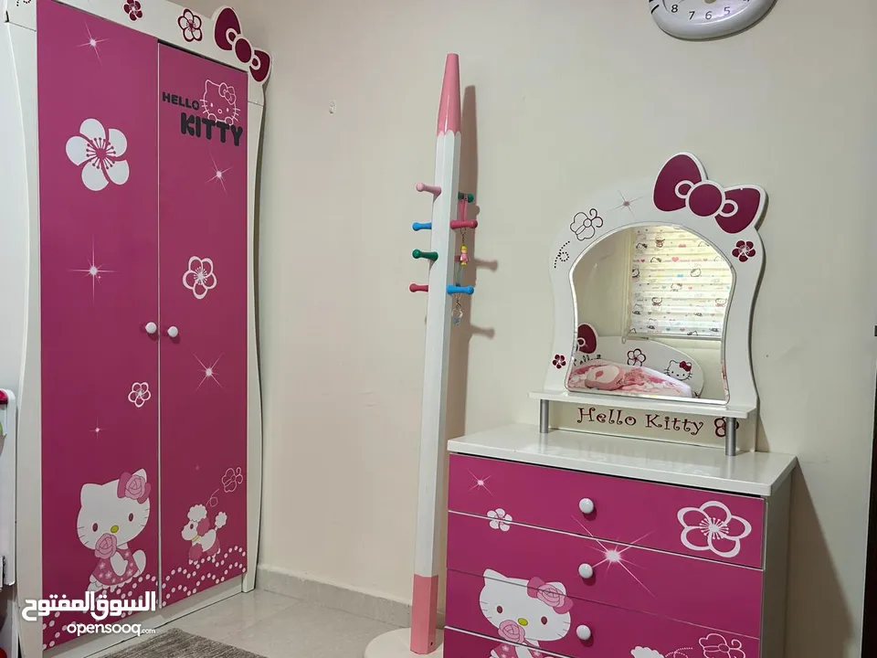 غرفة نوم اطفال هيلو كيتي خشب ممتاز  بسعرررررمغررررري